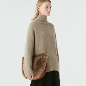 Marisfrolg玛丝菲尔山羊绒2020年冬季新款长袖套头宽松外穿毛衣女