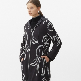 Marisfrolg/玛丝菲尔白鹅绒2020年冬季新款女装黑色中长款羽绒服