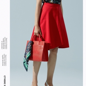Marisfrolg/玛丝菲尔大红色半身裙女装2020春季新款时尚气质裙子