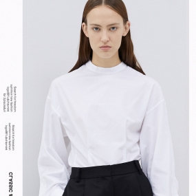 Marisfrolg/玛丝菲尔白色衬衫女装2020春季新款纯棉时尚宽松上衣