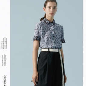 Marisfrolg/玛丝菲尔印花衬衫女设计感小众夏季2020新款真丝上衣