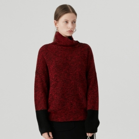 Marisfrolg玛丝菲尔羊毛2020年冬季新款女装高领长袖套头毛针织衫