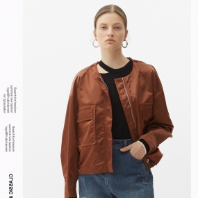 Marisfrolg/玛丝菲尔女装2021年春季新款小个子时尚夹克短款外套
