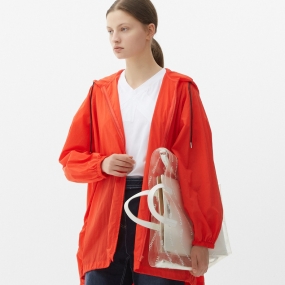 Marisfrolg/玛丝菲尔女装2021年春季新款红色中长款风衣外套大衣