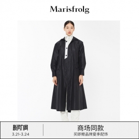 【商场同款】玛丝菲尔女装秋新款黑色风衣外套A1BW3089F