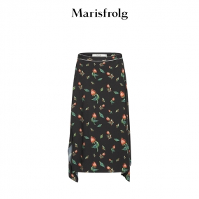 【商场同款】玛丝菲尔女装21秋季新款玫瑰花稿半身裙A1BW30582