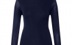 【天然亲肤系列】玛丝菲尔冬季新款深蓝色羊毛针织高领毛衣