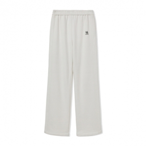 【休闲运动】玛丝菲尔23年春季新款直筒宽松纯棉白色休闲卫裤裤子