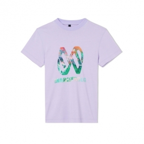 【科技花香面料】玛丝菲尔新款圆领logo印花夏季多巴胺短袖T恤